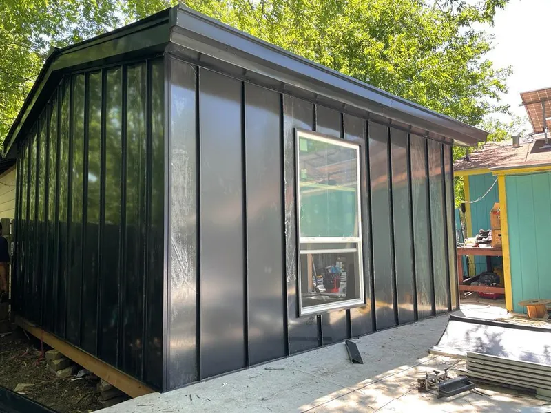 Black standing seam metal wall panels for Metal Roof Installation in Glendale